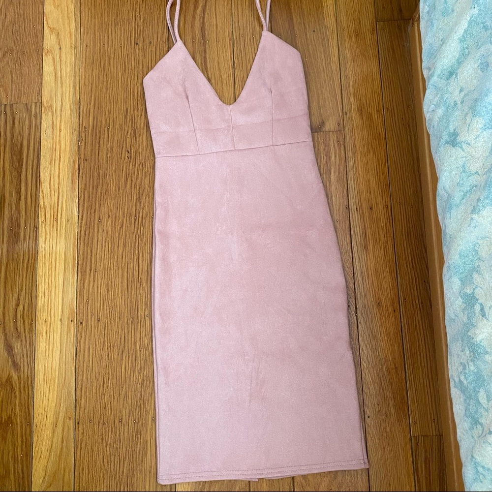 Missguided Suede Bodycon Dress